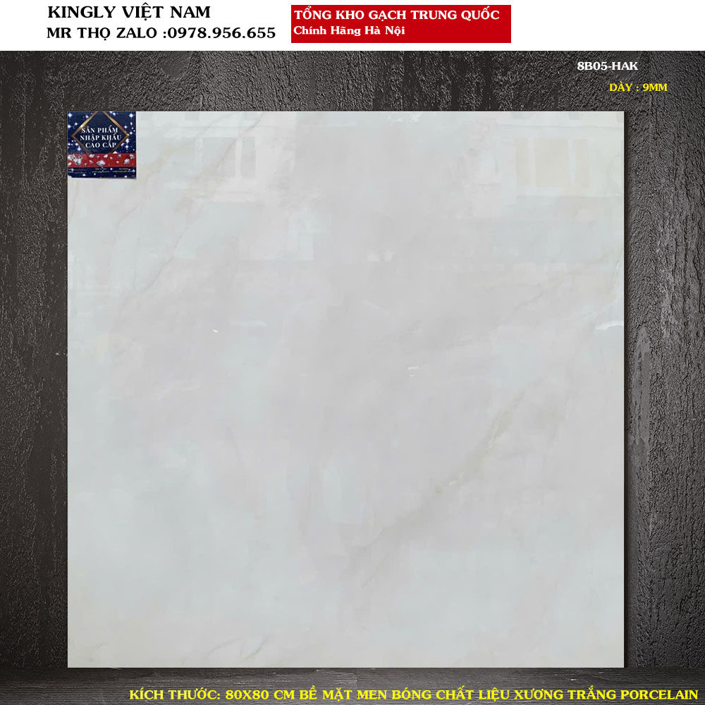 Gạch lát nền 80x80 Trung Quốc 8B05 Loại 1